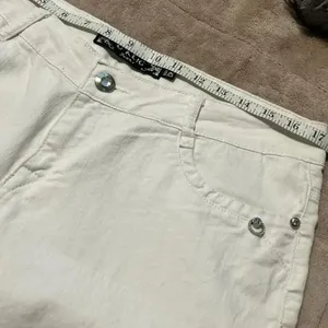 D*Klic White Jeans Size 34 inches Tall Denim Bedazzled Pockets NWT UK thumbnail 11