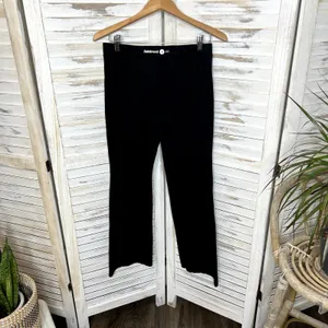 BETABRAND Women's Wide Leg Yoga Work Pant Faux Pockets Black Medium thumbnail 4
