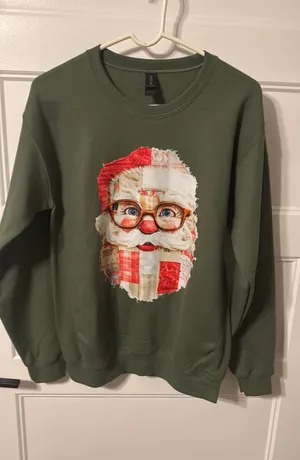 Gildan Santa holiday sweatshirt thumbnail 1