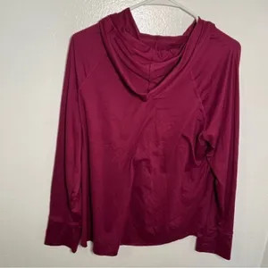 Yoga Smoga Women's Size Large Hoodie Hooded Sweatshirt Pink Berry Soft Stretch‎ thumbnail 7