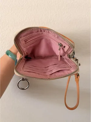 Vintage Tan and Orange Coach Poppy Camera Wristlet Wallet thumbnail 3