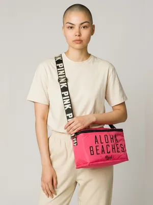 pink Victoria's Secret PINK "Aloha Beaches" insulated mini cooler bag thumbnail 3