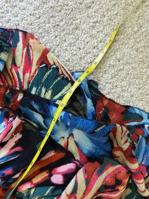 Tropical print low cut, cutout maxi dress thumbnail 7