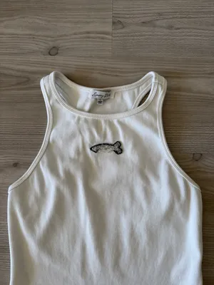 Emory Park Ribbed Tank Top with Fish Beaded Embroidery thumbnail 2