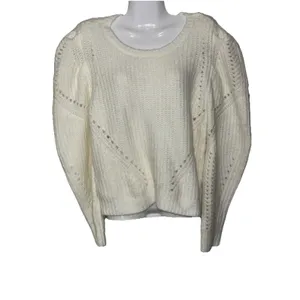 Sugarlips Womens Sz M Chunky Knit Puff Sleeve Sweater EUC thumbnail 4