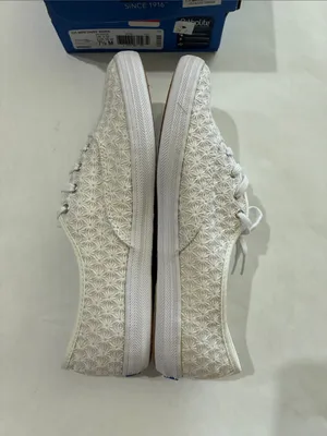 Keds Women's White Floral Crochet Lace-Up Sneakers thumbnail 7