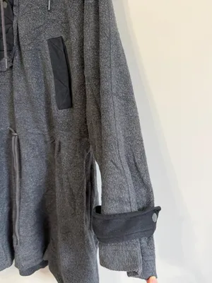 Free People Sadie Surplus Knit Jacket Hoodie Grey Size Small Oversized Fleece thumbnail 7