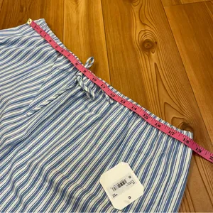 Altar'd State High Rise Blue White Striped Pajama Lounge Shorts Cotton NWT XXL thumbnail 2