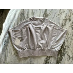 FREE PEOPLE Cozy Soft Comfy Casual Harem Lounge Sweat Shorts in Light Grey XS thumbnail 6