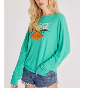 NWT WILDFOX Travel Refreshed Graphic Sweatshirt In Hollywood Green thumbnail 5