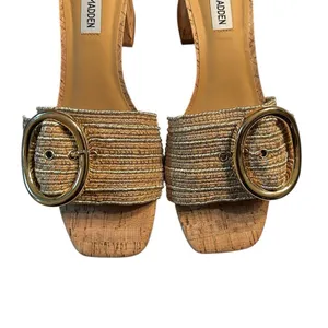 Steve Madden Brown Multi Slip on Block Heel Sandals(Size 8.5M) thumbnail 4