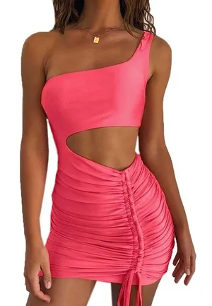 Pink Cut Out Mini Dress Size M thumbnail 3