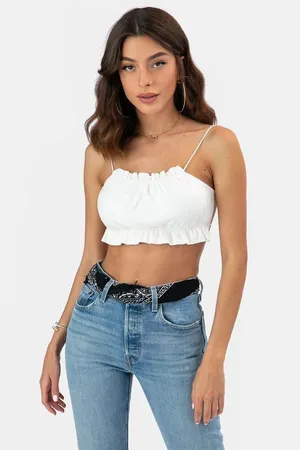 Adika White  Backless Crop Top thumbnail 1