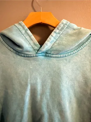 Aelfric Eden Circular Heart Graphic Washed Blue Hoodie thumbnail 4