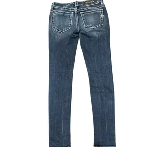 Miss Me Blue Indigo Skinny‎ Denim Jeans Whiskered Distressed Y2K Casual thumbnail 2