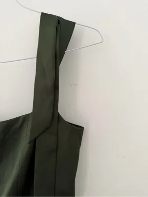 NWT Park & Fifth Albright Dress in Dark Olive Satin Size Small Bridesmaid Maxi thumbnail 6