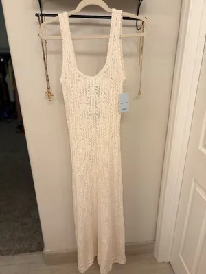 Aqua & Kristopher Brock Bohemian Cotton Crochet Dress thumbnail 4