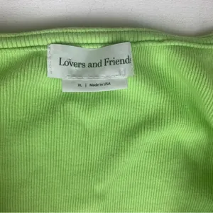 Lovers + Friends women's XL Green V-neck mini dress Sundress twist front open thumbnail 3