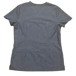 FIGS Technical Collection Casma Scrub Top V-Neck Short Sleeve Heathered Gray XS thumbnail 6