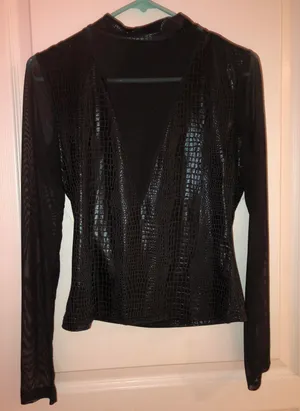 Mesh Shirt Black Size M thumbnail 1