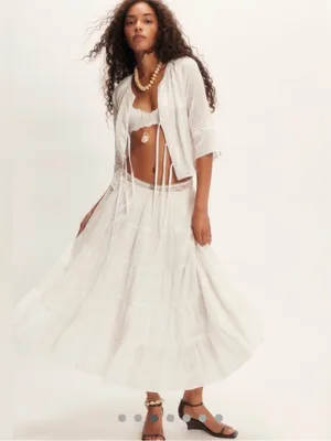 Free People Bright Side Midi Skirt Set in Tofu S/M thumbnail 6