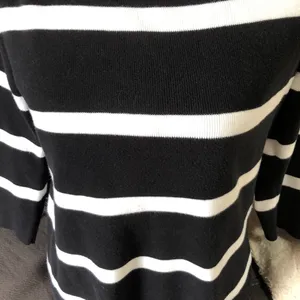 LAUREN JEANS Blue & White 3/4 Sleeve Top Size M thumbnail 2