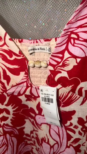 NWT Abercrombie Red Floral Maxi Dress thumbnail 7