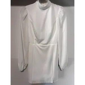 Lulus Exceptionally Flirty Dress S NWT White Backless Long Sleeve Mini Bridal thumbnail 3