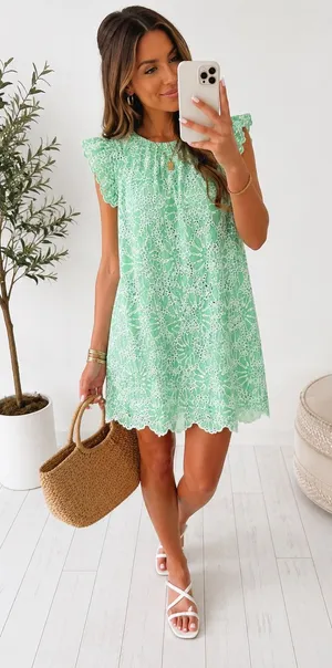 Loft Green Dress Midi thumbnail 1