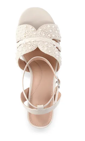 Pearl Block Heels White Size 11 thumbnail 7