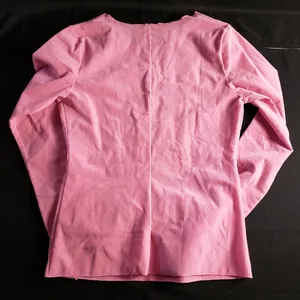 Intimately Free People Countdown Flocked‎ Long Sleeve Candy Coated Pink Medium thumbnail 3