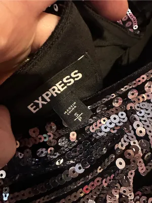 Express | Velvet Sequin Halter Bodycon Mini Sheath Dress, size S thumbnail 9