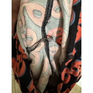 LuLaRoe Womens Leggings One‎ Size Black Blue Coral Salmon Swirl Print OS thumbnail 8