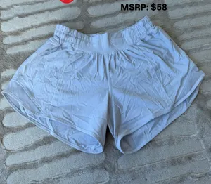 Lululemon White Shorts 4  thumbnail 1