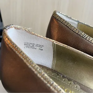 Franco‎ Sarto Metallic Brown/Gold Leather Flats - Size 7 thumbnail 9