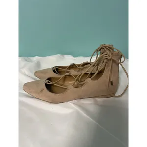 Nine‎ West Womens Signmeup Lace-Up Ballet Flats Leather Shoes Size 8M S-351 thumbnail 4