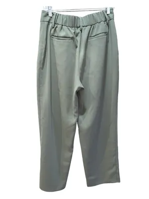 Quince Stretch Crepe Paperbag Pant Olive green Size 8 Trousers Office Career thumbnail 3