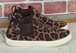 Rothy's leopard print high top sneakers size 7.5 thumbnail 1