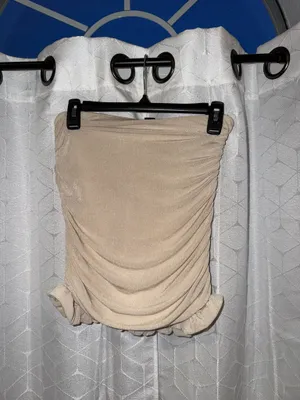 SheIn Tan Ruffled Mini Skirt thumbnail 2
