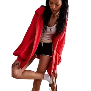 FREE PEOPLE Lucky Zip Up Slouchy Hoodie Jacket Size M New w/o Tag MSRP $148 SOO thumbnail 2