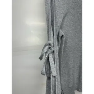 American Eagle Women’s Xl Light Gray Knit Sweater Tie Sleeve Casual Top thumbnail 4