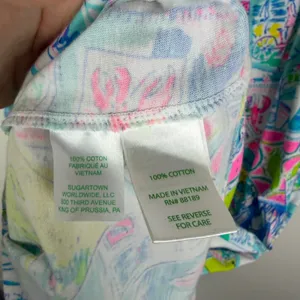 Lilly Pulitzer Laina Dress Large Wish You Were Here Multi Pop Up Preppy Colorful thumbnail 7