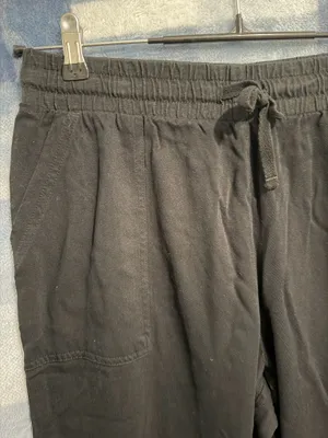Splendid Black Drawstring Cargo Jogger Pants L thumbnail 2