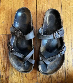Birkenstock Mayari Shoes Womens Size 7.5 EU 38 Brown Leather Strappy Sandals thumbnail 1