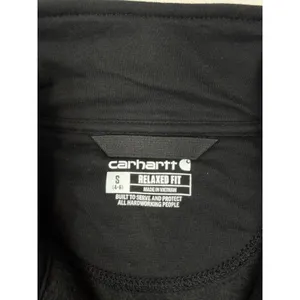 Carhartt Womens Tencel Quarter Zip Sweatshirt Black Relaxed Fit Small NEW thumbnail 5