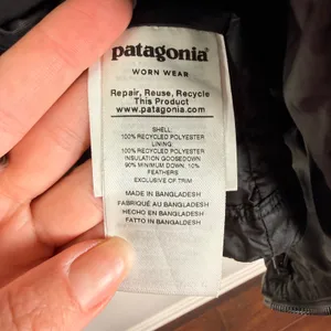 Patagonia Goose Down Quilted Jacket Black Puffer Full Zip Size M 84683 2020 thumbnail 10