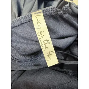 Lucy in the Sky Navy Ruched‎ Bodycon Mini Dress Spaghetti Strap V-Neck Size M thumbnail 7