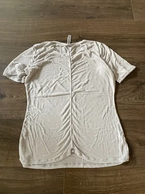 Skims Sheer Gray Short Sleeve Tee, Size Medium, See Flaw thumbnail 6