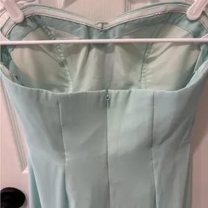 Bill Levkoff Strapless Mint Green Dress thumbnail 5