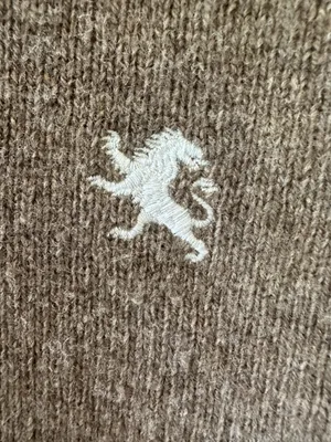 Express Sweater Mens L Large Tan Lambswool V Neck Pullover Long Sleeve Knitted thumbnail 2